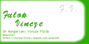 fulop vincze business card