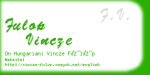 fulop vincze business card